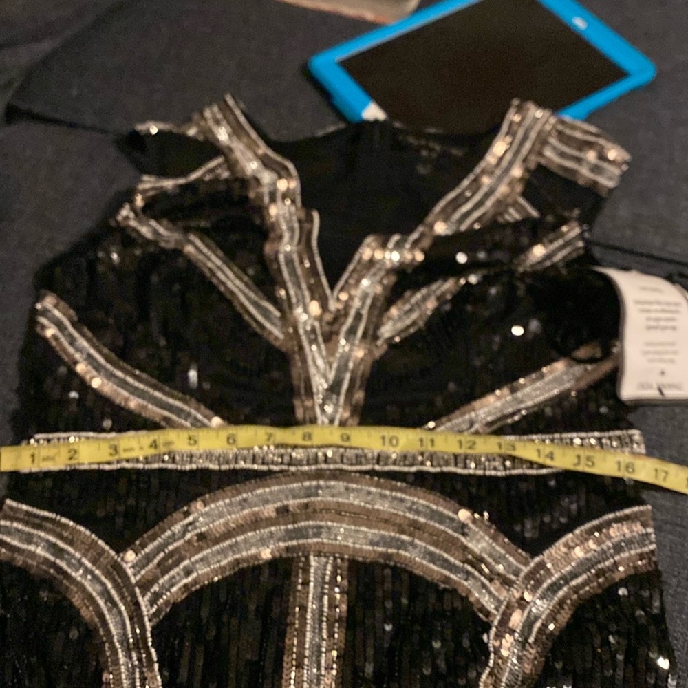 ⚡️SALE⚡️NWT Aidan Mattox beaded cap sleeve dress - Picture 4 of 4